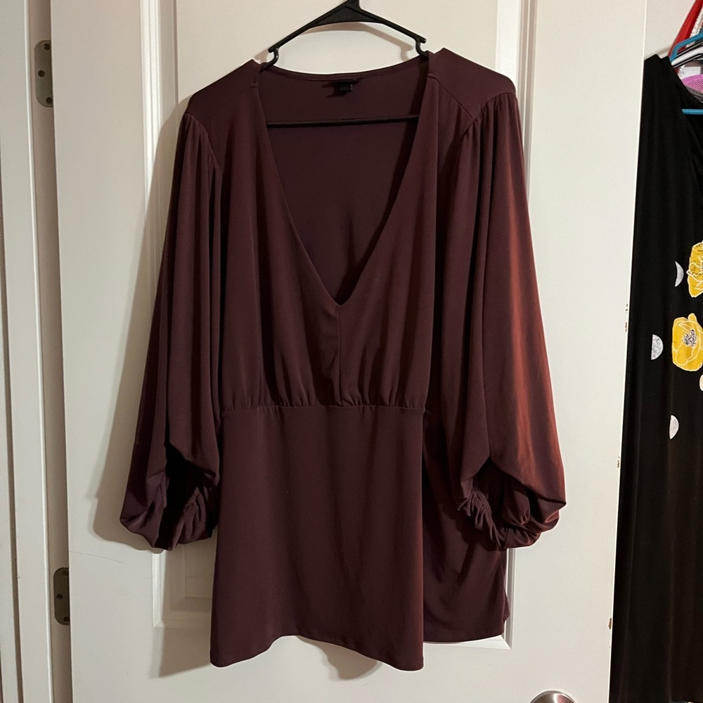 LOWEST PRICE AVAILABLE- Torrid Rich Burgundy Top